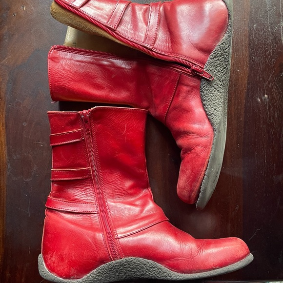 giraudon new york red buckle boots - Picture 10 of 11